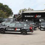 Ammiraglie della Trek Segafredo al Club Esse Roccaruja per il Giro d'Italia 2017