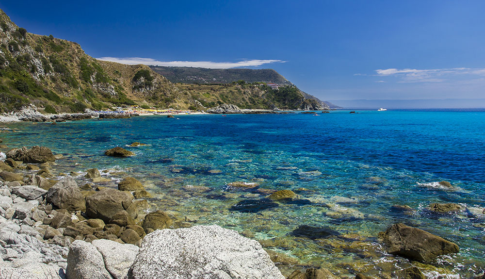 The coast of Capo Vaticano for snorkeling and diving