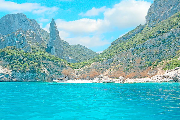 View from the sea of Cala Goloritze