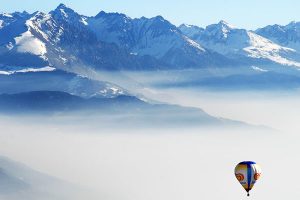 Hot air balloon flight in Valle d'Aosta