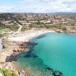 Vista della spiaggia privata a Baia Santa Reparata del Club Esse Shardana