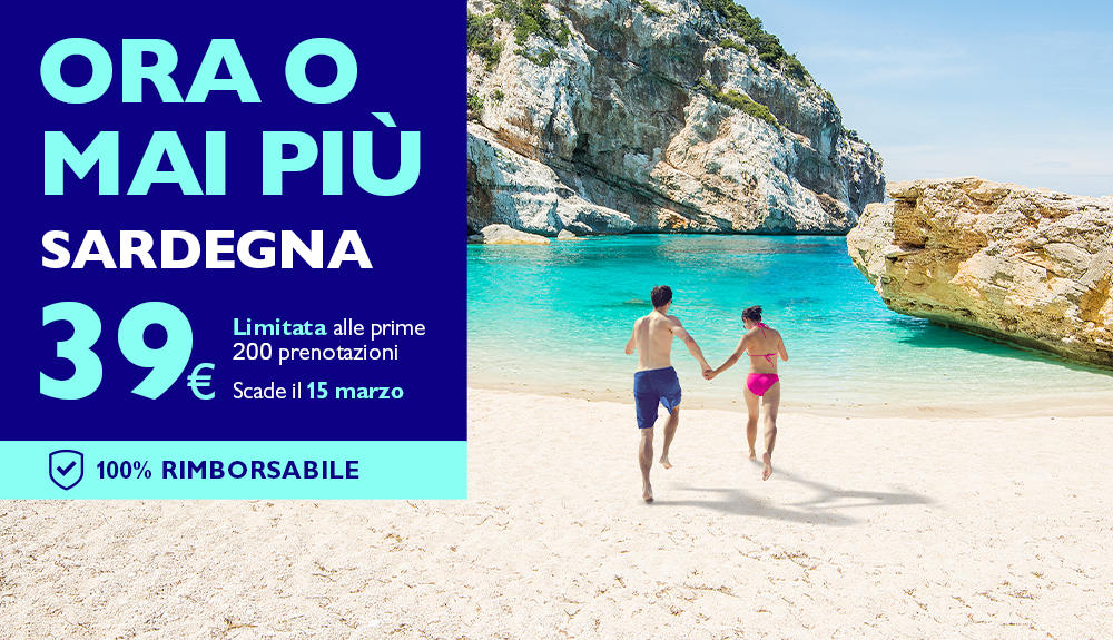 Ora o mai più: al mare in Sardegna a 39 euro