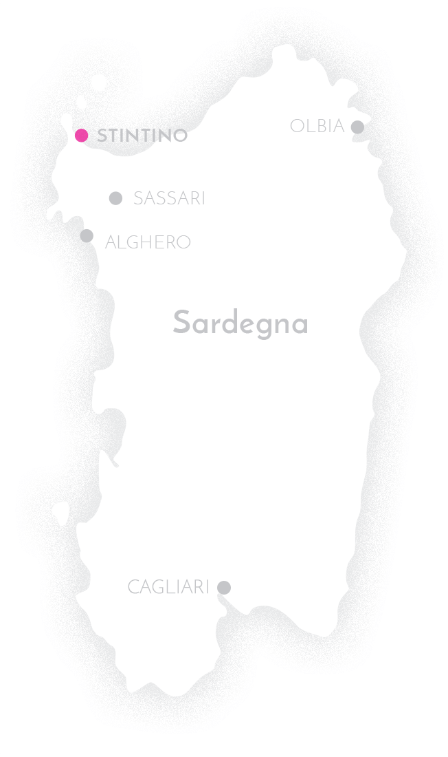Sardinia map with Stintino indication