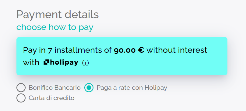 How to pay for a Club Esse holiday in installments